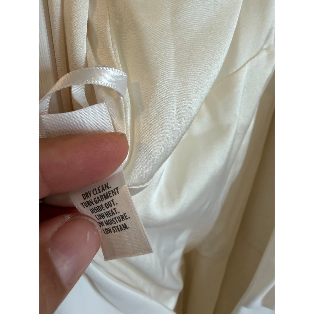 St. John Bianco White Twisted Halter Jumpsuit Size 12 NWT Engagement Bridal - Picture 10 of 14